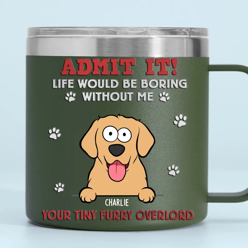L'amour d'un animal est une bénédiction - Gobelet personnalisé en acier inoxydable de 14 oz avec poignée pour chien et chat - Cadeau pour propriétaires et amoureux des animaux