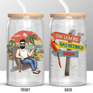 La vie commence à la retraite - Tasse en verre personnalisée, tasse à café glacé - Appréciation, cadeau de retraite pour collègues, amis de travail, collègues