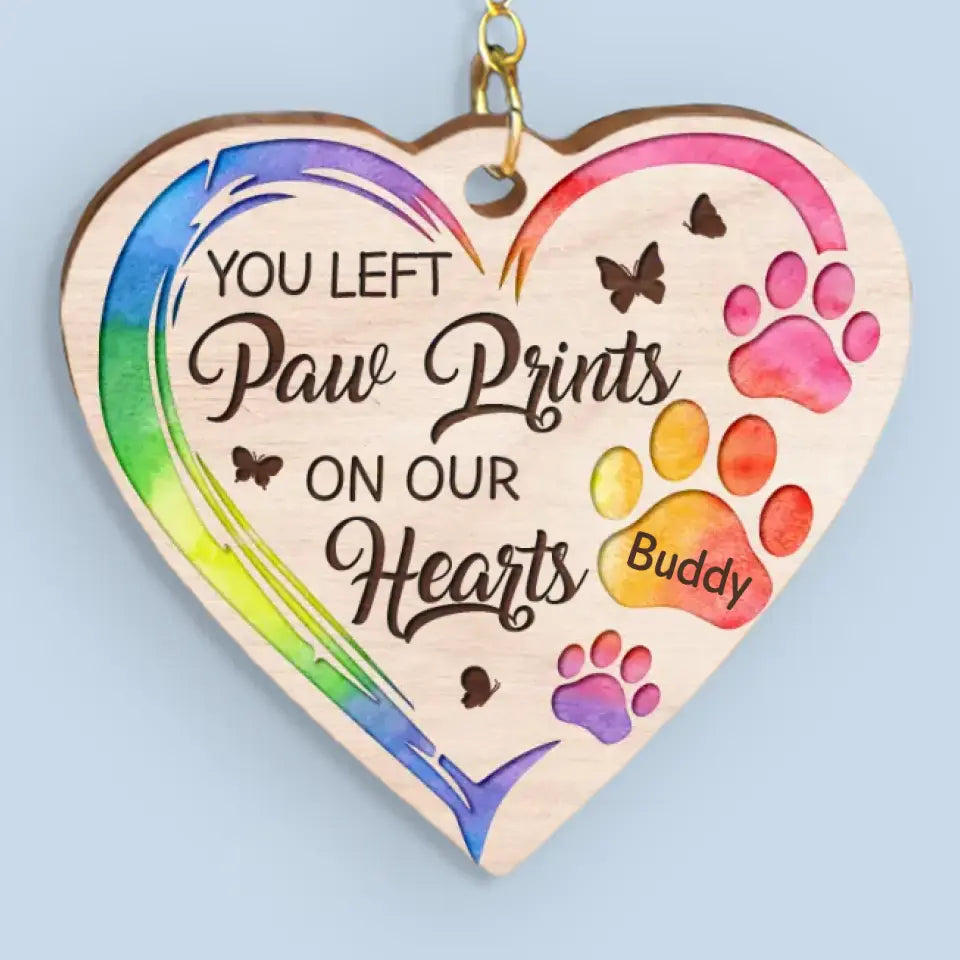 Les plus petits êtres laissent la plus grande impression - Cadre photo rotatif en bois personnalisé commémoratif - Cadeau de condoléances pour les propriétaires d'animaux et les amoureux des animaux
