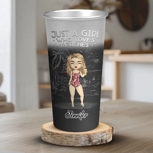 La vie est une plage, trouvez votre vague - Tasse personnalisée en aluminium changeant de couleur - Cadeau de vacances d'été pour meilleures amies, meilleures amies, sœurs