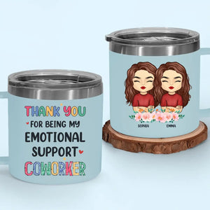 Merci d'être mon thérapeute bénévole - Gobelet personnalisé en acier inoxydable de 14 oz avec poignée - Cadeau pour meilleurs amis, meilleures amies, sœurs, collègues