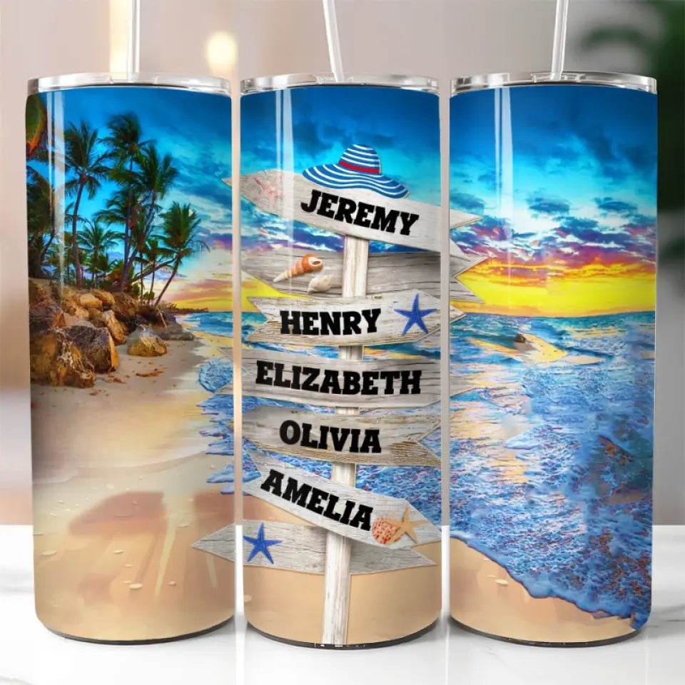 Faites de cet été un moment inoubliable avec vos proches ! Gobelet fin personnalisé pour toute la famille ! Cadeau de vacances d'été pour les membres de la famille