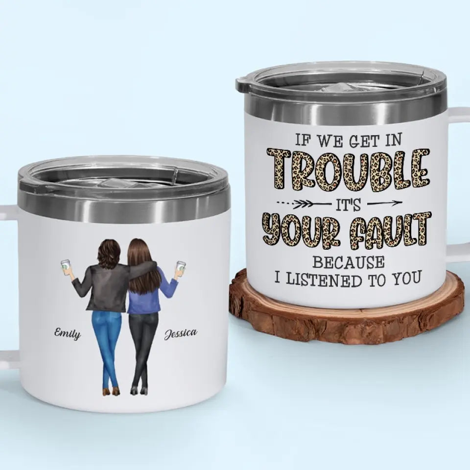 Voici une autre année de liens - Gobelet personnalisé en acier inoxydable de 14 oz avec poignée pour meilleure amie - Cadeau pour meilleures amies, meilleures amies, sœurs