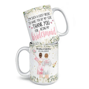 Célébrer l'amour avec mes proches - Mug personnalisé pour meilleure amie - Cadeau de mariage, cadeau de demoiselle d'honneur pour meilleures amies, meilleures amies, sœurs