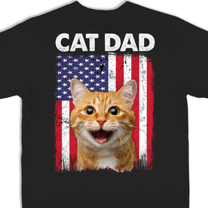 T-shirt unisexe personnalisé avec photo « Bonjour papa, c'est moi » pour chien et chat, imprimé au dos, sweat-shirt à capuche, sweat-shirt - Fête des pères, cadeau pour les propriétaires d'animaux et les amoureux des animaux