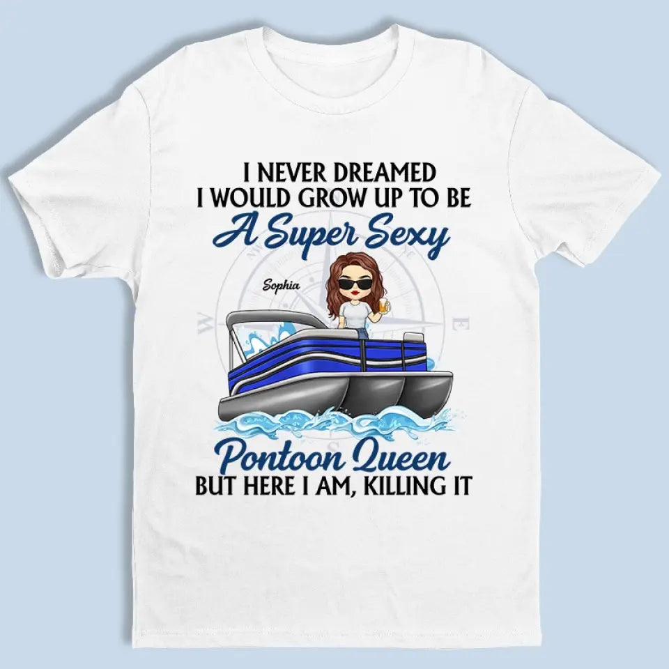 C'est l'heure du ponton - T-shirt, sweat à capuche et sweat-shirt unisexe personnalisé pour la famille - Cadeau pour les membres de la famille et les amateurs de ponton