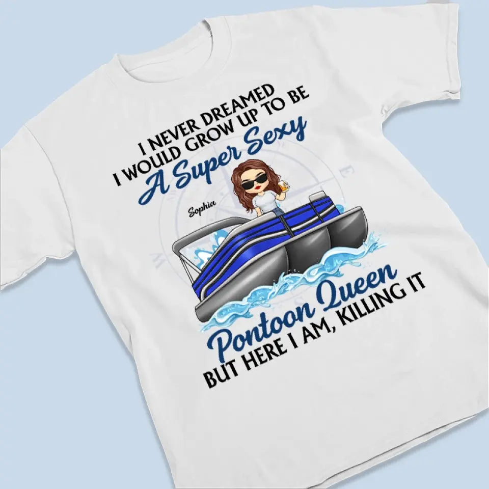 C'est l'heure du ponton - T-shirt, sweat à capuche et sweat-shirt unisexe personnalisé pour la famille - Cadeau pour les membres de la famille et les amateurs de ponton