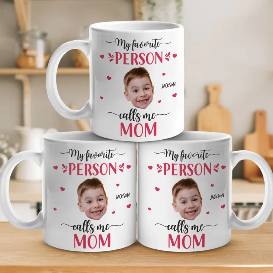Photo personnalisée « Tu es ma préférée » - Mug personnalisé familial - Cadeau pour maman, grand-mère