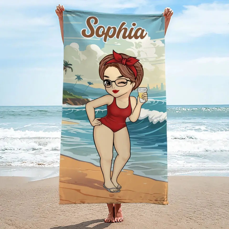 Summer Is The Season For Playful Adventures With Friends - Bestie Personalized Custom Beach Towel - Summer Vacation Gift, Birthday Pool Party Gift For Best Friends, BFF, Sisters