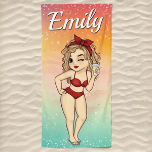 L'amitié crée des souvenirs éternels - Serviette de plage personnalisée Bestie - Cadeau de vacances d'été, cadeau d'anniversaire pour les meilleures amies, les meilleures amies et les sœurs