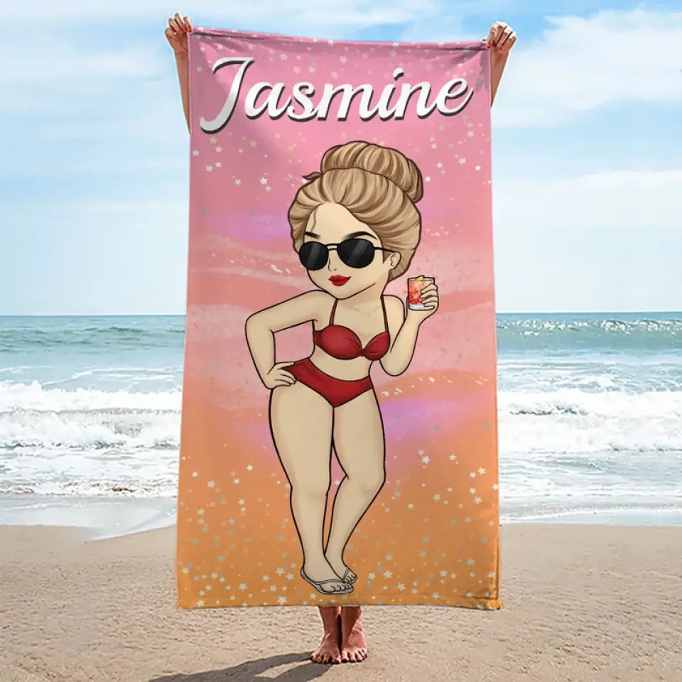 L'amitié crée des souvenirs éternels - Serviette de plage personnalisée Bestie - Cadeau de vacances d'été, cadeau d'anniversaire pour les meilleures amies, les meilleures amies et les sœurs