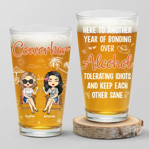 À la santé de vos amis et de vos bonnes bières ! Verre à bière personnalisé pour vos meilleures amies, vos meilleures amies, vos sœurs et vos collègues.