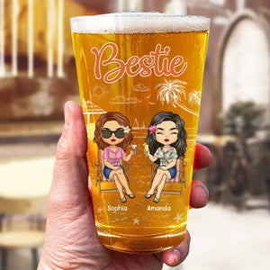 À la santé de vos amis et de vos bonnes bières ! Verre à bière personnalisé pour vos meilleures amies, vos meilleures amies, vos sœurs et vos collègues.