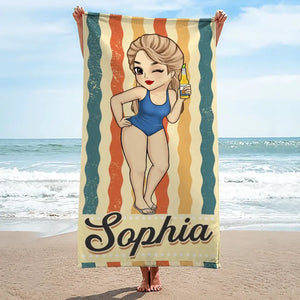 Profitez pleinement de l'été - Serviette de plage personnalisée pour meilleure amie - Cadeau de vacances d'été, cadeau d'anniversaire pour une fête à la piscine, pour les meilleures amies, les meilleures amies et les sœurs
