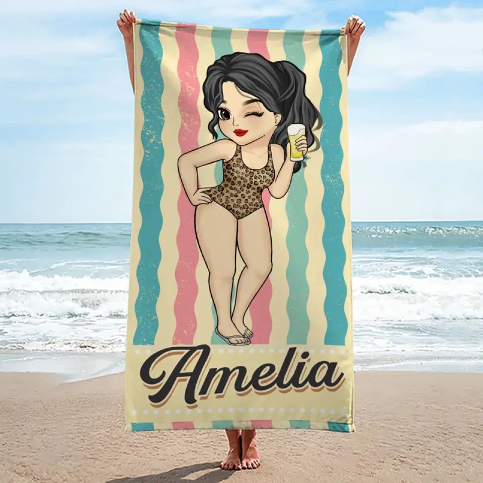 Profitez pleinement de l'été - Serviette de plage personnalisée pour meilleure amie - Cadeau de vacances d'été, cadeau d'anniversaire pour une fête à la piscine, pour les meilleures amies, les meilleures amies et les sœurs