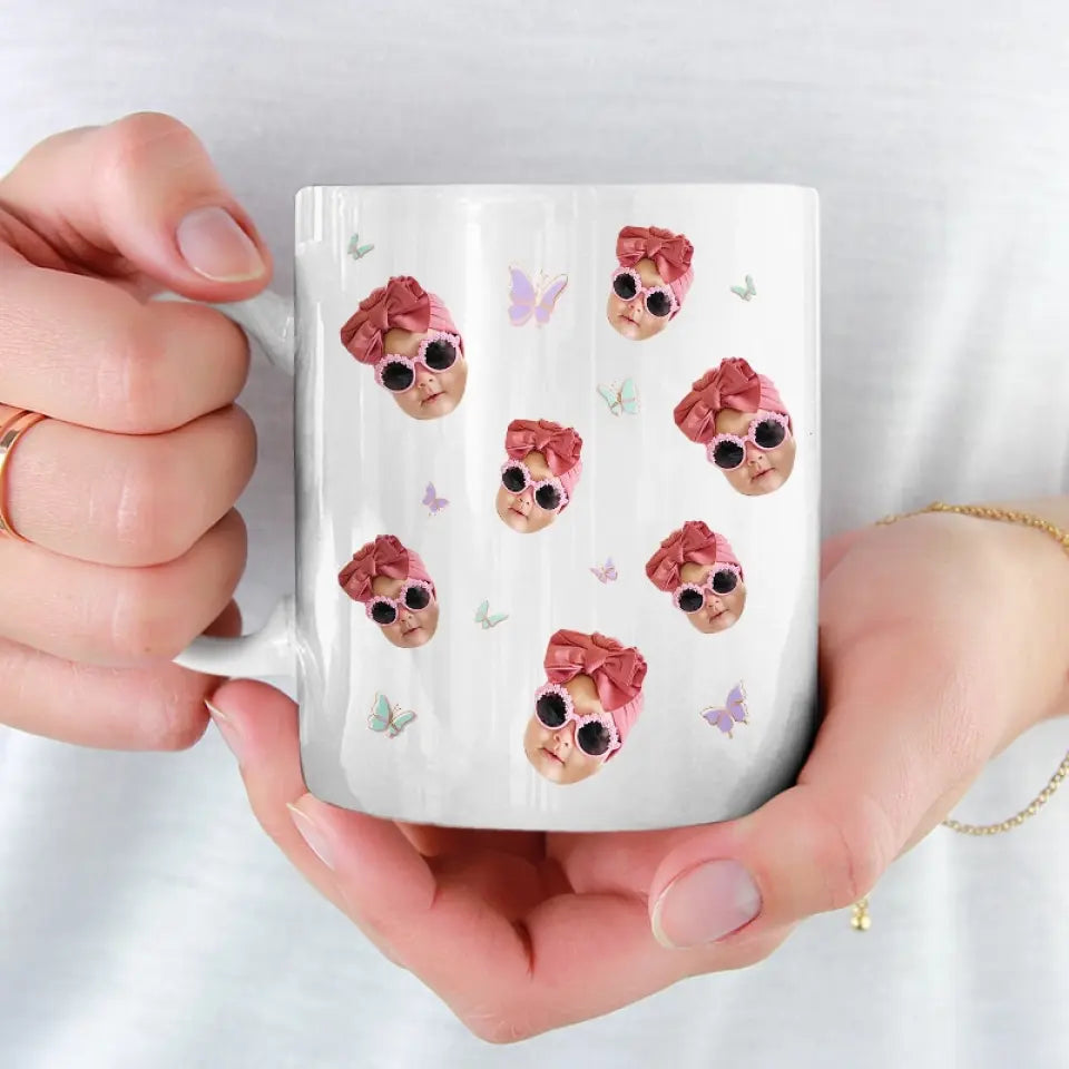 Photo personnalisée « Vous êtes le cœur de la famille » - Mug personnalisé pour la famille - Cadeau pour maman, grand-mère