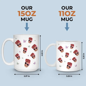 Photo personnalisée « Vous êtes le cœur de la famille » - Mug personnalisé pour la famille - Cadeau pour maman, grand-mère