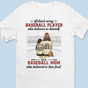 Maman de baseball - T-shirt, sweat à capuche et sweat-shirt unisexe personnalisé pour la famille - Cadeau pour maman, passionnée de sport, joueuse
