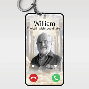 Porte-clés photo personnalisé « Restez dans nos cœurs pour toujours » en acrylique personnalisé - Cadeau de condoléances pour les membres de la famille