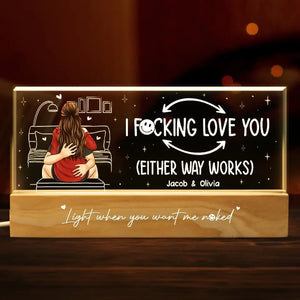 Deux têtes, un cœur – Couple personnalisé lettres acryliques veilleuse LED 3D – Cadeau pour mari et femme, anniversaire
