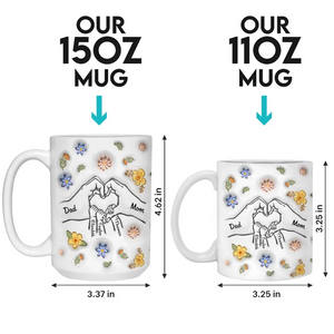 Ensemble, nous formons une famille - Mug personnalisé avec effet gonflé 3D - Cadeau pour les membres de la famille