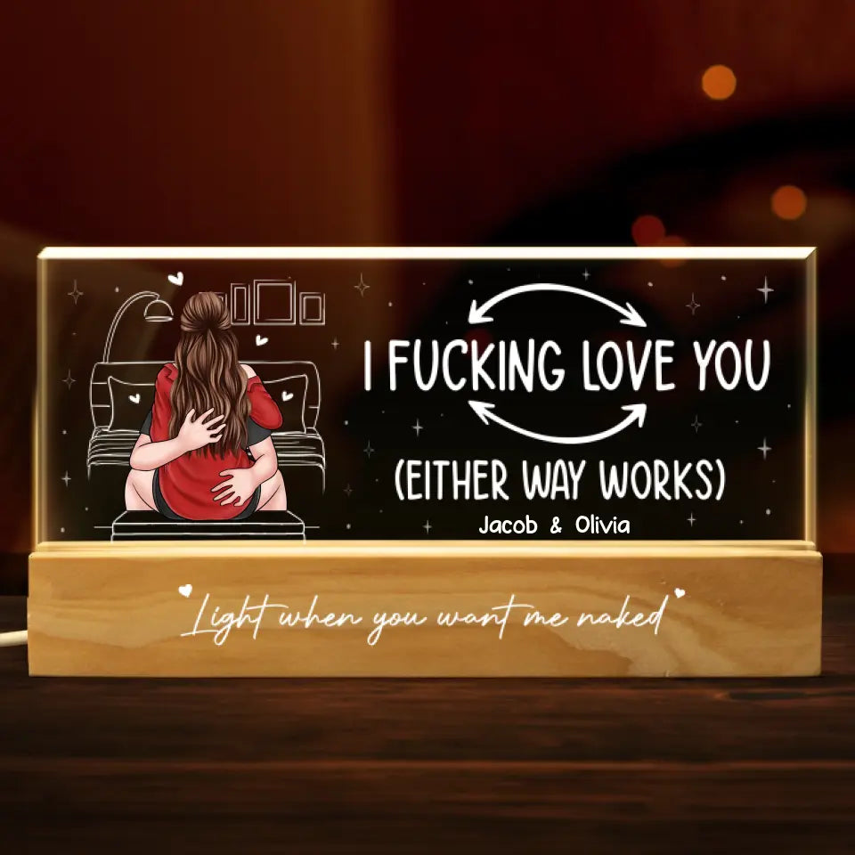 Deux têtes, un cœur – Couple personnalisé lettres acryliques veilleuse LED 3D – Cadeau pour mari et femme, anniversaire