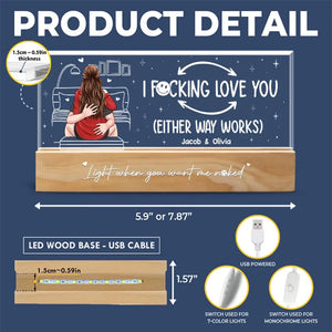 Deux têtes, un cœur – Couple personnalisé lettres acryliques veilleuse LED 3D – Cadeau pour mari et femme, anniversaire