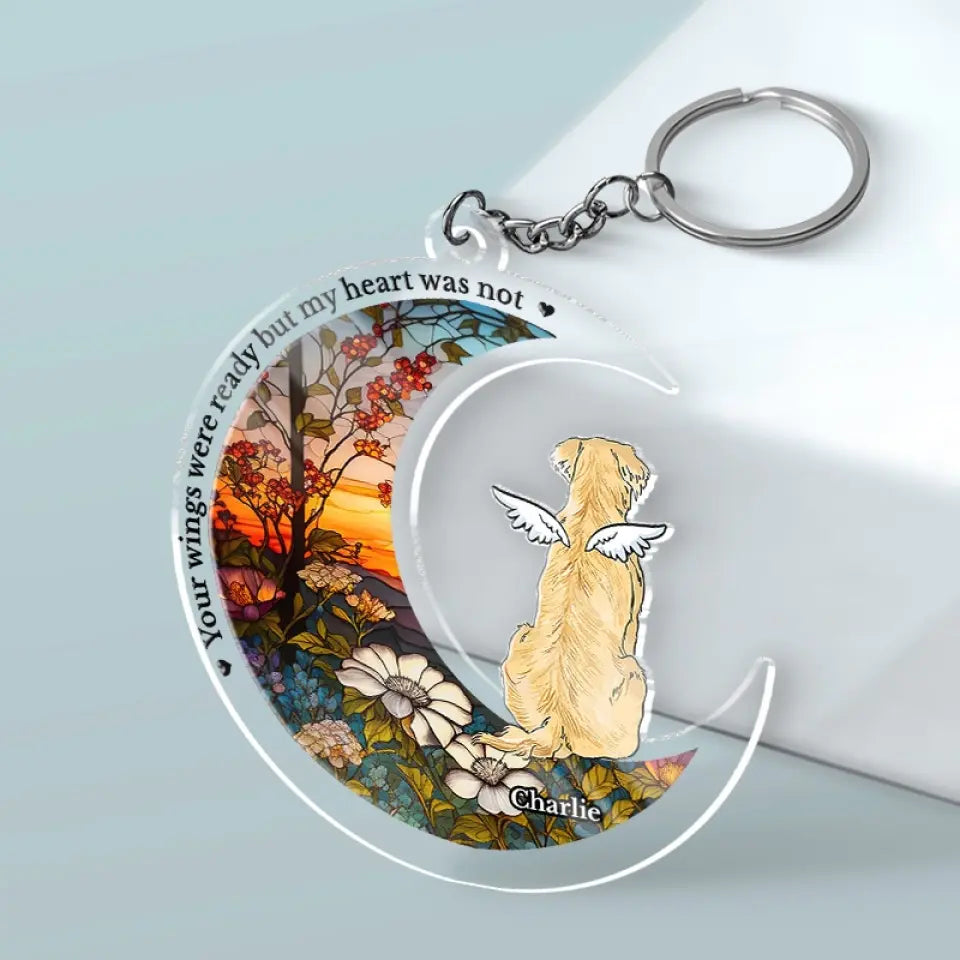 L'amour inconditionnel perdure - Porte-clés personnalisé en acrylique - Cadeau de condoléances pour les propriétaires et les amoureux des animaux