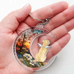 L'amour inconditionnel perdure - Porte-clés personnalisé en acrylique - Cadeau de condoléances pour les propriétaires et les amoureux des animaux