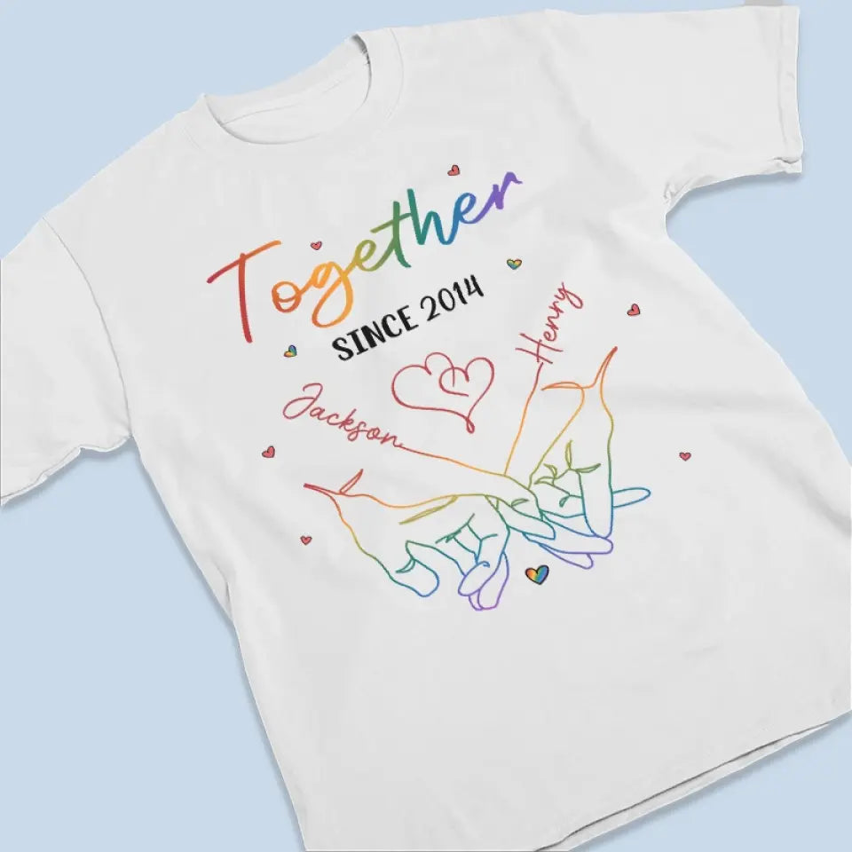 L'amour est éternel - T-shirt, sweat à capuche et sweat-shirt unisexe personnalisé pour couple - Cadeau pour mari et femme, anniversaire, LGBTQ+