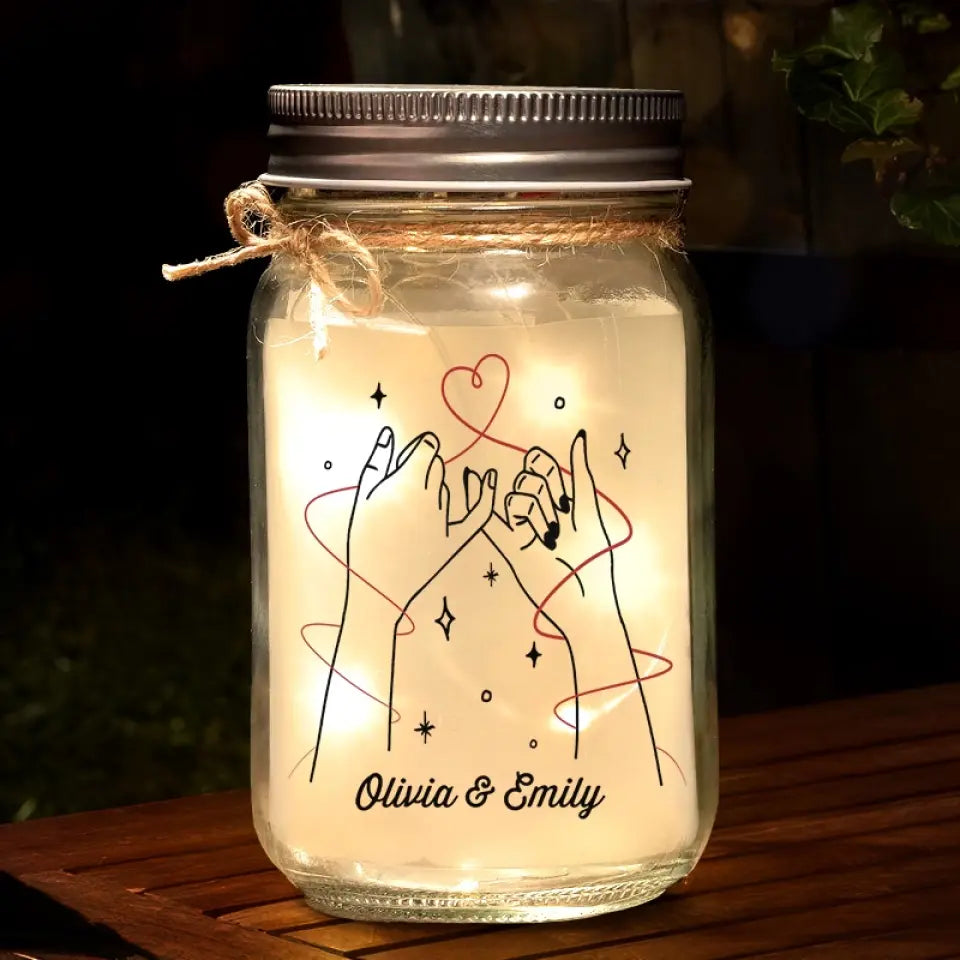 La vie est meilleure avec de vrais amis - Lampe Mason Jar personnalisée Bestie - Cadeau pour les meilleures amies, BFF, sœurs