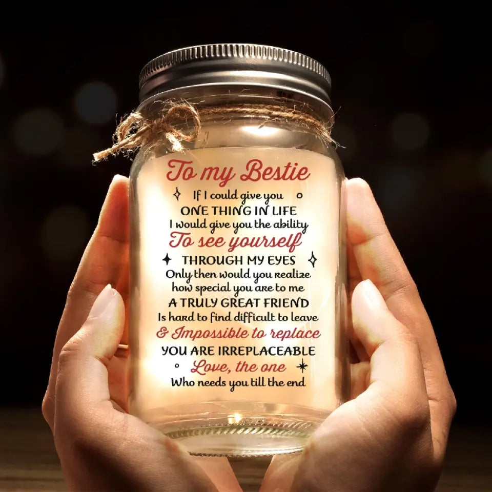 La vie est meilleure avec de vrais amis - Lampe Mason Jar personnalisée Bestie - Cadeau pour les meilleures amies, BFF, sœurs