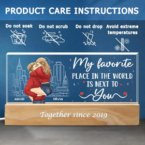 Les meilleures choses de la vie sont meilleures avec vous - Veilleuse LED 3D personnalisée en acrylique avec lettres - Cadeau pour mari et femme, anniversaire