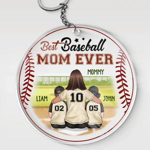 Porte-clés personnalisé en acrylique pour la famille - Équipe de maman - Cadeau pour les membres de la famille, les amateurs de sport et les sportifs