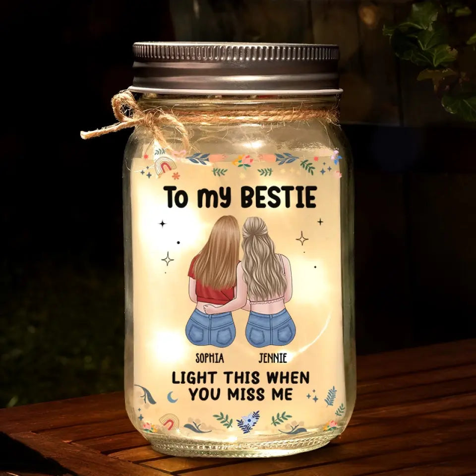 Tu fais ressortir le meilleur de moi-même - Lampe personnalisée en pot Mason - Cadeau pour les meilleures amies, les meilleures amies et les sœurs