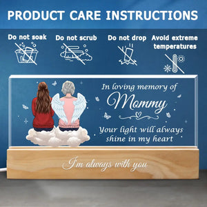 Tu as peut-être disparu de ma vue, mais tu n'as jamais disparu de mon cœur - Lettres acryliques personnalisées commémoratives 3D LED veilleuse - Cadeau de condoléances pour les membres de la famille