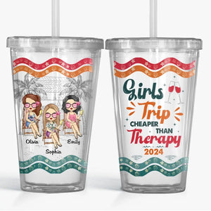 Les bons moments et les amis fous créent les meilleurs souvenirs - Gobelet en acrylique transparent personnalisé Bestie - Cadeau de vacances d'été pour les meilleures amies, BFF, sœurs