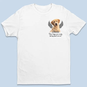 Photo personnalisée « Une fois à mes côtés, pour toujours dans mon cœur » – T-shirt unisexe personnalisé, sweat à capuche, sweat-shirt – Cadeau de condoléances pour les propriétaires d'animaux et les amoureux des animaux