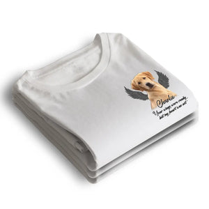 Photo personnalisée « Une fois à mes côtés, pour toujours dans mon cœur » – T-shirt unisexe personnalisé, sweat à capuche, sweat-shirt – Cadeau de condoléances pour les propriétaires d'animaux et les amoureux des animaux