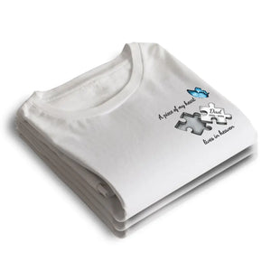 Un morceau de mon cœur vit au paradis - T-shirt unisexe personnalisé, sweat à capuche, sweat-shirt - Cadeau de condoléances pour les membres de la famille