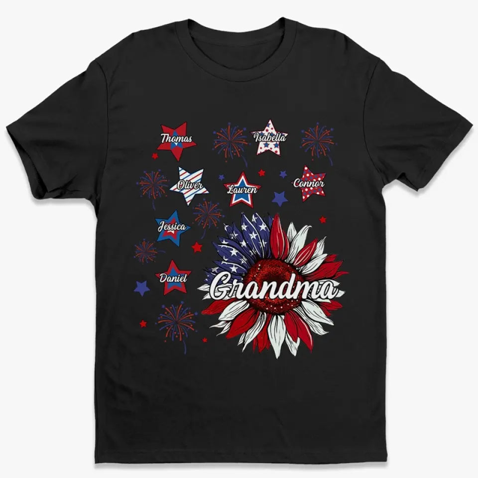 Shine Bright In The Sky - T-shirt unisexe personnalisé pour la famille, sweat à capuche, sweat-shirt - 4 juillet, cadeau pour maman, grand-mère