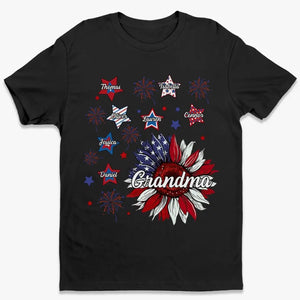 Shine Bright In The Sky - T-shirt unisexe personnalisé pour la famille, sweat à capuche, sweat-shirt - 4 juillet, cadeau pour maman, grand-mère