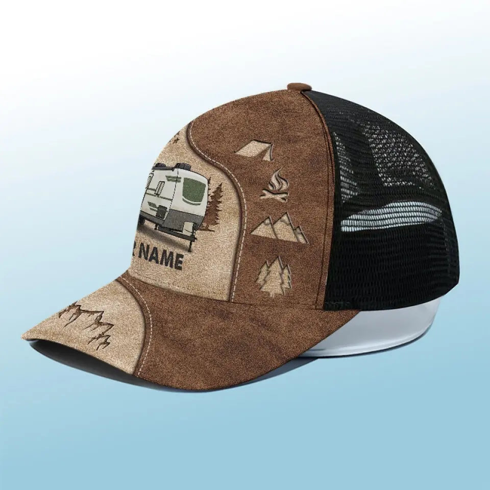 Conduisez lentement, les campeurs ivres comptent ! Casquette de baseball personnalisée avec dos en maille, casquette de camionneur de baseball ! Cadeau pour les amateurs de camping