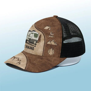 Conduisez lentement, les campeurs ivres comptent ! Casquette de baseball personnalisée avec dos en maille, casquette de camionneur de baseball ! Cadeau pour les amateurs de camping