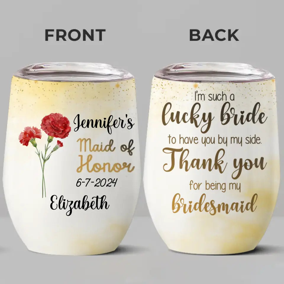 Ma demoiselle d'honneur doit être toi - Verre à vin personnalisé Bestie - Cadeau de mariage, cadeau de demoiselle d'honneur pour meilleures amies, meilleures amies, sœurs
