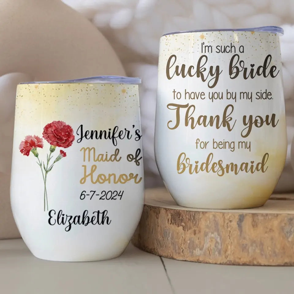 Ma demoiselle d'honneur doit être toi - Verre à vin personnalisé Bestie - Cadeau de mariage, cadeau de demoiselle d'honneur pour meilleures amies, meilleures amies, sœurs