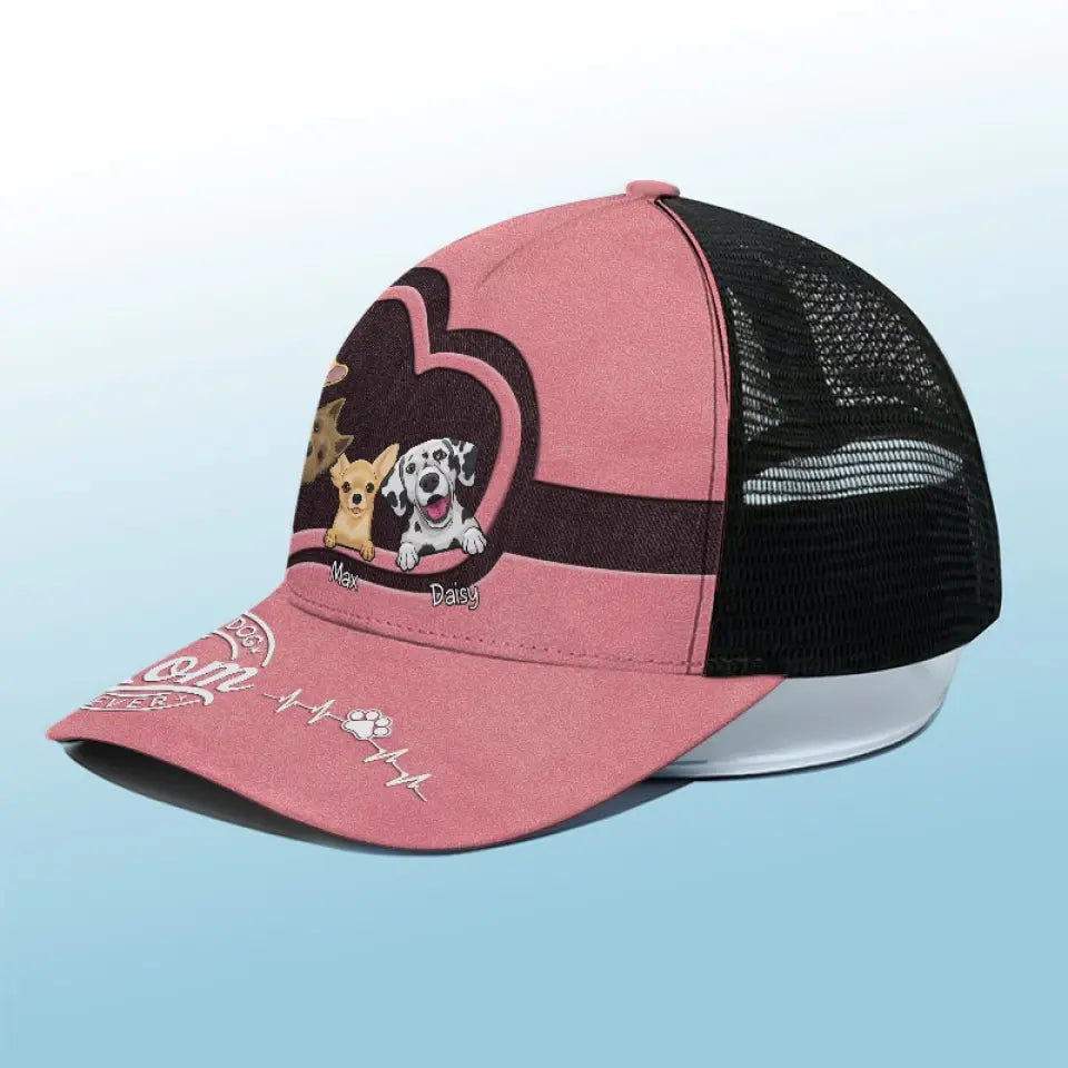 Meilleure maman de chien au monde - Casquette de baseball personnalisée avec dos en maille, casquette de camionneur de baseball - Cadeau pour propriétaires et amoureux des animaux