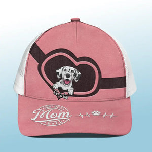 Meilleure maman de chien au monde - Casquette de baseball personnalisée avec dos en maille, casquette de camionneur de baseball - Cadeau pour propriétaires et amoureux des animaux