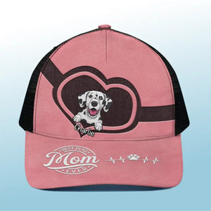 Meilleure maman de chien au monde - Casquette de baseball personnalisée avec dos en maille, casquette de camionneur de baseball - Cadeau pour propriétaires et amoureux des animaux