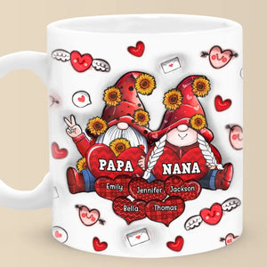 Les grands-parents sont un trésor pour la famille - Mug personnalisé avec effet gonflé en 3D - Cadeau pour grand-mère et grand-père